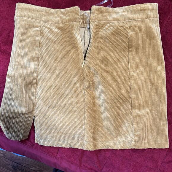 Sans Souci Micro Ribbed Mini Skirt Medium Y2K Zip 90s Grunge - Picture 4 of 5